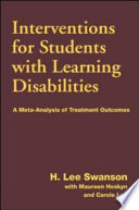 Interventions for students with learning disabilities : a meta-analysis of treatment outcomes /