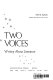 Two voices : writing about literature /