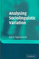 Analysing sociolinguistic variation /