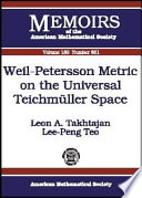 Weil-Petersson metric on the universal Teichmüller space /