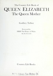 The Country life book of Queen Elizabeth the Queen Mother /
