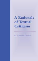 A rationale of textual criticism /