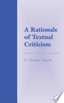A rationale of textual criticism /