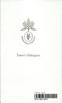 Tasso's dialogues : a selection with the Discourse on the art of the dialogue /