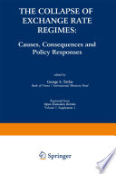 The Collapse of Exchange Rate Regimes : Causes, Consequences and Policy Responses /