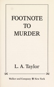 Footnote to murder /