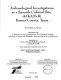 Archaeological investigations at a Spanish Colonial site, (41KA26-B) Karnes County, Texas /