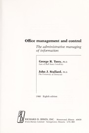 Office management and control : the administrative managing of information /