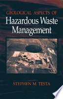 Geological aspects of hazardous waste management /