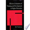 Effective evaluation of training and development in higher education /
