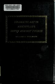 Dramatic art in Aeschylus's Seven against Thebes /