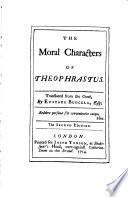 The moral characters of Theophrastus /