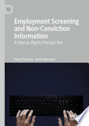 Employment Screening and Non-Conviction Information : A Human Rights Perspective  /