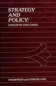 Strategy and policy : concepts and cases /