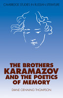 The brothers Karamazov and the poetics of memory /