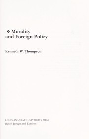 Morality and foreign policy /