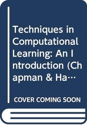 Techniques in computational learning : an introduction /