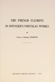 The French element in Spenser's poetical works.