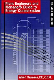 Plant engineers and managers guide to energy conservation /