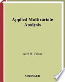 Applied multivariate analysis /
