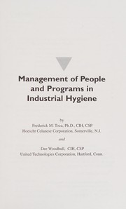 Management of people and programs in industrial hygiene /