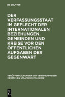 Der Verfassungsstaat im Geflecht der internationalen Beziehungen /