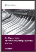 Due diligence : persons conducting a business /