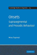 Onsets : suprasegmental and prosodic behaviour /