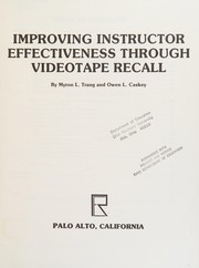Improving instructor effectiveness through videotape recall /
