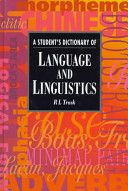 A student's dictionary of language and linguistics /