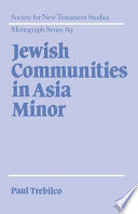 Jewish communities in Asia Minor /