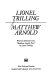 Matthew Arnold : with an additional essay Matthew Arnold, poet /