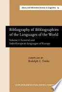 Bibliography of bibliographies of the languages of the world /