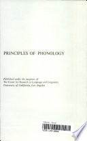Principles of phonology /