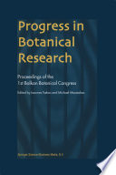 Progress in Botanical Research : Proceedings of the 1st Balkan Botanical Congress /