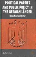 Political parties and public policy in the German länder : when parties matter /