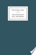 A Critical Survey of Studies on the Languages of Java and Madura : Bibliographical Series 7 /