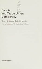Ballots and trade union democracy /