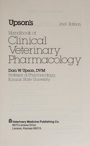 Upson's Handbook of clinical veterinary pharmacology /