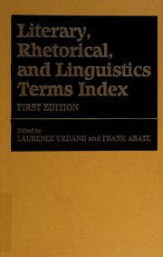 Literary, rhetorical, and linguistics terms index /
