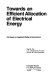 Towards an efficient allocation of electrical energy : an essay in applied welfare economics /