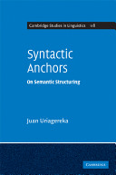 Syntactic anchors : on semantic structuring /