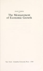 The measurement of economic growth /