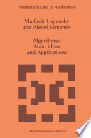 Algorithms: Main Ideas and Applications /