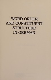 Word order and constituent structure in German /