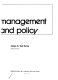 Financial management and policy /