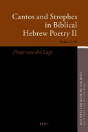 Cantos and strophes in biblical Hebrew poetry II : Psalms 42-89 /