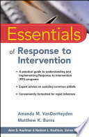 Essentials of response to intervention /