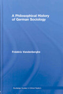 A philosophical history of German sociology /