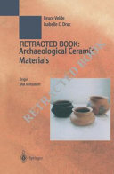 Archaeological ceramic materials : origin and utilization /
